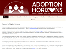 Tablet Screenshot of adoption-horizons.org